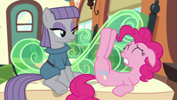 Size: 1920x1090 | Tagged: safe, imported from derpibooru, screencap, maud pie, pinkie pie, pony, rock solid friendship, out of context