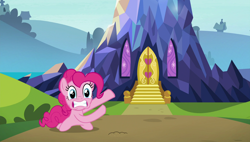 Size: 1920x1090 | Tagged: safe, imported from derpibooru, screencap, pinkie pie, pony, rock solid friendship, faic, female, mare, solo, twilight's castle