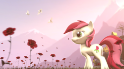 Size: 1920x1080 | Tagged: safe, artist:neondion60, imported from derpibooru, roseluck, pony, 3d, female, solo, source filmmaker