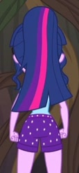 Size: 172x378 | Tagged: safe, imported from derpibooru, screencap, sci-twi, twilight sparkle, equestria girls, legend of everfree, ass, butt, camp everfree outfits, clothes, cropped, female, rear view, sci-twibutt, shorts, solo