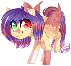 Size: 1059x993 | Tagged: safe, artist:shiromidorii, imported from derpibooru, oc, oc only, oc:cookie, pegasus, pony, female, heterochromia, mare, simple background, solo, transparent background