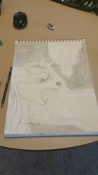 Size: 744x1328 | Tagged: safe, artist:rainb0wdashie, imported from derpibooru, princess luna, hengstwolf, pony, werewolf, sketch, traditional art, wereluna