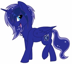 Size: 1280x1139 | Tagged: safe, artist:melodytheartpony, imported from derpibooru, oc, oc only, alicorn, pony, alicorn oc, lunar, male, open mouth, simple background, solo, stallion, white background