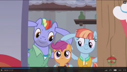 Size: 1600x900 | Tagged: safe, imported from derpibooru, screencap, bow hothoof, scootaloo, windy whistles, pony, parental glideance, camera, rainbow dash's parents, windyhoof, wing hands