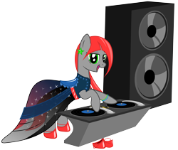 Size: 4000x3375 | Tagged: safe, artist:alexiy777, imported from derpibooru, oc, oc only, oc:up1ter, pony, clothes, dress, solo, turntable