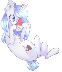 Size: 1328x1547 | Tagged: safe, artist:emily-826, imported from derpibooru, oc, oc only, oc:moon painter, chicken, pony, unicorn, chibi, female, mare, simple background, solo, transparent background