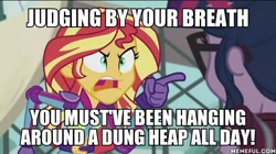 Size: 600x337 | Tagged: safe, imported from derpibooru, screencap, sci-twi, sunset shimmer, twilight sparkle, equestria girls, friendship games, a bug's life, angry, exploitable meme, image macro, meme, memeful.com, sunset yells at twilight