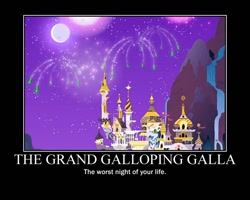 Size: 750x600 | Tagged: safe, edit, edited screencap, imported from derpibooru, screencap, pony, the best night ever, canterlot, grand galloping gala, image macro, meme, motivational poster, text