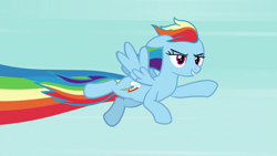 Size: 1920x1080 | Tagged: safe, imported from derpibooru, screencap, rainbow dash, pegasus, pony, all bottled up, best friends until the end of time, female, flying, mare, nyan cat, nyan dash, rainbow trail, smiling, solo