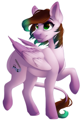 Size: 617x916 | Tagged: safe, artist:silentwulv, imported from derpibooru, oc, oc only, pegasus, pony, female, gradient mane, green eyes, long tail, mare, raised hoof, simple background, smiling, solo, transparent background