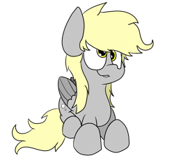 Size: 1100x1000 | Tagged: safe, artist:dark shadow, imported from derpibooru, derpy hooves, pegasus, pony, cross-eyed, cute, female, gray, prone, simple background, solo, teeth, transparent background