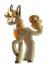 Size: 950x1280 | Tagged: safe, artist:laps-sp, imported from derpibooru, oc, oc only, oc:rufus, original species, pony, male, raised hoof, simple background, solo, stallion, transparent background, wildling unicorn