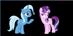 Size: 1166x576 | Tagged: safe, imported from derpibooru, starlight glimmer, trixie, pony, unicorn, female, mare