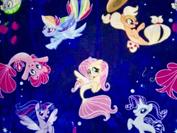 Size: 960x720 | Tagged: safe, imported from derpibooru, applejack, fluttershy, pinkie pie, rainbow dash, rarity, spike, twilight sparkle, alicorn, pony, puffer fish, seapony (g4), my little pony: the movie, cute, fabric, irl, mane seven, mane six, merchandise, photo, seaponified, seapony applejack, seapony fluttershy, seapony pinkie pie, seapony rainbow dash, seapony rarity, seapony twilight, species swap, spike the pufferfish, that pony sure does love being a seapony, twilight sparkle (alicorn)