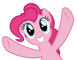 Size: 6000x4655 | Tagged: safe, artist:sollace, imported from derpibooru, pinkie pie, pony, honest apple, .svg available, absurd resolution, female, implied hug, show accurate, simple background, smiling, solo, transparent background, vector