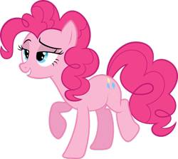 Size: 1148x1024 | Tagged: safe, artist:jerryakira79, imported from derpibooru, pinkie pie, earth pony, pony, bedroom eyes, female, mare, raised hoof, simple background, solo, transparent background, vector