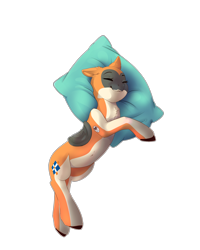 Size: 2000x2500 | Tagged: safe, artist:csox, imported from derpibooru, oc, oc only, oc:kiva, original species, pony, robot, robot pony, female, pillow, simple background, sleeping, solo, transparent background