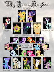 Size: 800x1055 | Tagged: safe, artist:alphamonouryuuken, imported from derpibooru, applejack, flash sentry, fluttershy, gilda, indigo zap, lemon zest, mayor mare, moondancer, owlowiscious, pinkie pie, principal abacus cinch, rainbow dash, rarity, sour sweet, spike, starlight glimmer, sugarcoat, sunny flare, sunset shimmer, thorax, trixie, twilight sparkle, oc, oc:nyx, alicorn, changedling, changeling, griffon, pony, alternate hairstyle, crystal prep shadowbolts, dragon lord spike, equestria girls ponified, female, flashlight, king thorax, male, mane seven, mane six, meme, ponified, punklight sparkle, shipping, straight