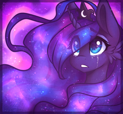 Size: 1560x1440 | Tagged: safe, artist:tay-niko-yanuciq, artist:tenebristayga, imported from derpibooru, princess luna, alicorn, pony, commission, crying, female, mare, sad, solo