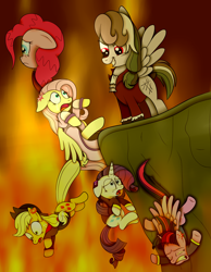 Size: 1736x2236 | Tagged: safe, artist:squipycheetah, imported from derpibooru, applejack, fluttershy, pinkie pie, rainbow dash, rarity, twilight sparkle, alicorn, earth pony, pegasus, pony, unicorn, the count of monte rainbow, abbé faria, betrayal, cliff, clothes, crossover, crying, danglajacks, danglars, edmond dantes, edmund dantes, eyes closed, falling, female, fire, hell to your doorstep, implied death, mane six, mare, mercedes, mondego, monsparkle, pinkie faria, rainbow dantes, rarifort, revenge, scarf, shycedes, the count of monte cristo, twilight sparkle (alicorn), villefort, wide eyes