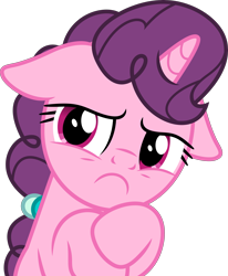 Size: 4111x5000 | Tagged: safe, artist:dashiesparkle, imported from derpibooru, sugar belle, pony, hard to say anything, .svg available, :c, absurd resolution, cute, do not want, female, floppy ears, frown, simple background, solo, sugar belle is not amused, sugarbetes, transparent background, vector