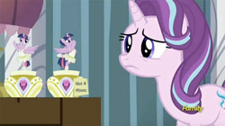 Size: 614x344 | Tagged: safe, edit, edited screencap, imported from derpibooru, screencap, starlight glimmer, twilight sparkle, alicorn, mimic, pony, unicorn, a royal problem, season 7, ballerina, crossover, discovery family logo, music box, prey (video game), the fun has been doubled, tutu, twilarina, twilight sparkle (alicorn)