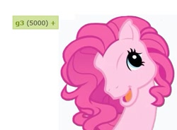 Size: 393x289 | Tagged: safe, imported from derpibooru, pinkie pie, pony, derpibooru, db tag get, derpimilestone, g3, g3 faic, meta, tags