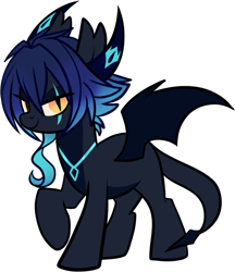 Size: 848x980 | Tagged: safe, artist:xwhitedreamsx, imported from derpibooru, oc, oc only, oc:cytheria, monster pony, pony, horns, monster, monster mare, raised hoof, scar, simple background, solo, transparent background, wings