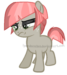 Size: 423x469 | Tagged: safe, artist:ipandacakes, imported from derpibooru, oc, oc only, oc:pixie cut, pony, female, filly, offspring, parent:babs seed, parent:snips, simple background, solo, transparent background, watermark