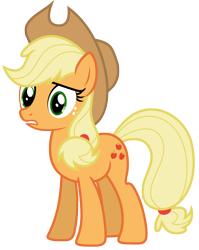 Size: 5368x6750 | Tagged: safe, artist:estories, imported from derpibooru, applejack, earth pony, pony, absurd resolution, female, mare, simple background, solo, transparent background, vector, worried