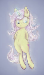 Size: 1046x1766 | Tagged: safe, artist:plotcore, imported from derpibooru, lily lace, pony, unicorn, honest apple, belly button, female, glowing horn, magic, mare, missing accessory, solo