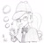 Size: 800x762 | Tagged: safe, artist:mayorlight, imported from derpibooru, sugarcoat, equestria girls, friendship games, bubble, bubble pipe, deerstalker, detective, female, glasses, hat, monochrome, pencil drawing, sherlock holmes, traditional art