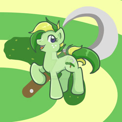 Size: 1024x1024 | Tagged: safe, artist:yoshimarsart, imported from derpibooru, oc, oc only, oc:pickle sickle, earth pony, pony, female, mare, solo, watermark