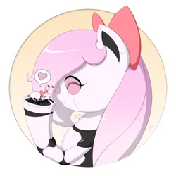 Size: 1000x1000 | Tagged: safe, artist:jdan-s, imported from derpibooru, oc, oc only, oc:cyberia heart, oc:jun13, beetle, pony, robot, robot pony, bow