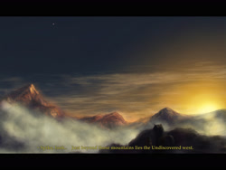 Size: 3000x2250 | Tagged: safe, artist:plotcore, imported from derpibooru, spike, twilight sparkle, dragon, pony, dialogue, equestria, female, mare, mountain, scenery, scenery porn, subtitles, sunset