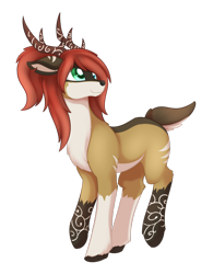 Size: 1024x1316 | Tagged: safe, artist:dusthiel, imported from derpibooru, oc, oc only, oc:thicket, deer, pony, simple background, solo, transparent background