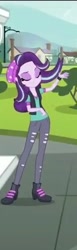 Size: 127x410 | Tagged: safe, imported from derpibooru, screencap, starlight glimmer, equestria girls, mirror magic, spoiler:eqg specials, boots, clothes, cropped, eyes closed, female, hat, high heel boots, solo