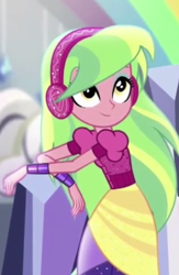 Size: 370x566 | Tagged: safe, imported from derpibooru, screencap, lemon zest, dance magic, equestria girls, spoiler:eqg specials, cropped, female, headphones, solo, zest best dress