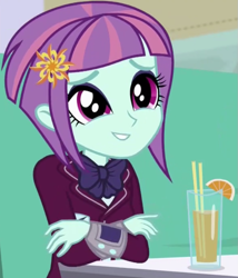 Size: 737x861 | Tagged: safe, edit, edited screencap, imported from derpibooru, screencap, sunny flare, equestria girls, spoiler:eqg specials, clothes, cropped, crystal prep academy uniform, female, inverted mouth, school uniform