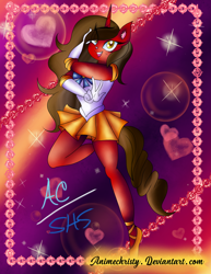 Size: 1024x1325 | Tagged: safe, artist:animechristy, imported from derpibooru, oc, oc only, anthro, unicorn, anime, anthro oc, clothes, female, looking at you, mare, sailor moon