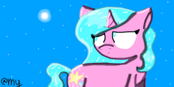 Size: 1560x784 | Tagged: safe, artist:pinkiscuuupcake, imported from derpibooru, oc, oc only, pony, deviantart muro, solo, stars