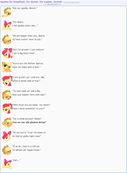 Size: 868x1189 | Tagged: safe, artist:dziadek1990, imported from derpibooru, apple bloom, applejack, conversation, dialogue, emote story, emotes, poem, reddit, rhyme, slice of life, text