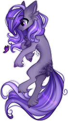 Size: 837x1488 | Tagged: safe, artist:tay-niko-yanuciq, artist:tenebristayga, imported from derpibooru, oc, oc only, butterfly, pony, unicorn, gray coat, purple mane, simple background, solo, transparent background