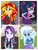 Size: 3106x4096 | Tagged: safe, imported from derpibooru, sci-twi, starlight glimmer, sunset shimmer, trixie, twilight sparkle, equestria girls, equestria girls (movie), mirror magic, movie magic, spoiler:eqg specials, absurd resolution, counterparts, magical geodes, magical quartet, magical quintet, magical trio, twilight's counterparts