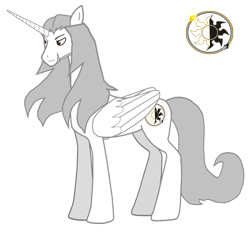 Size: 925x863 | Tagged: safe, artist:razthor, imported from derpibooru, oc, oc only, oc:sherem, alicorn, pony, alicorn oc, male, monochrome, simple background, stallion, transparent background