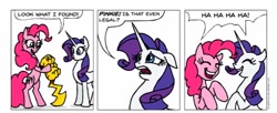 Size: 987x402 | Tagged: safe, artist:gingerfoxy, imported from derpibooru, pinkie pie, rarity, earth pony, pikachu, pony, unicorn, pony comic generator, comic, laughing, pokémon