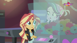 Size: 1136x638 | Tagged: safe, imported from derpibooru, screencap, starlight glimmer, sunset shimmer, equestria girls, mirror magic, spoiler:eqg specials, canterlot mall, cinema, geode of empathy, magical geodes, teletoon