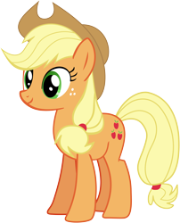 Size: 3530x4365 | Tagged: safe, artist:frownfactory, imported from derpibooru, applejack, earth pony, pony, .svg available, absurd resolution, cowboy hat, female, freckles, hat, mare, simple background, smiling, solo, svg, transparent background, vector