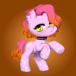 Size: 3000x3000 | Tagged: safe, artist:vitalspark, imported from derpibooru, oc, oc only, oc:lucid dream, earth pony, pony, base used, collar, solo