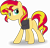 Size: 6886x6548 | Tagged: safe, artist:hourglass-vectors, imported from derpibooru, sunset shimmer, pony, unicorn, equestria girls, equestria girls (movie), .svg available, absurd resolution, butt, female, inkscape, mare, plot, ponyscape, saddle bag, simple background, solo, transparent background, vector, vector trace